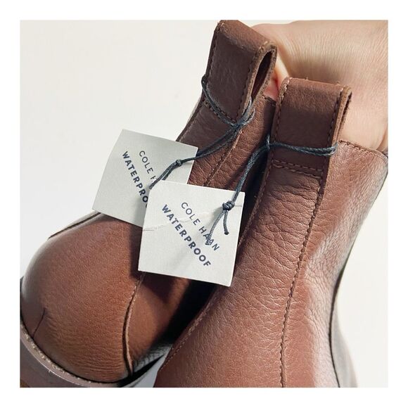 NEW Cole Haan River Waterproof Pebbled Leather Booties size 11 - Picture 8 of 11